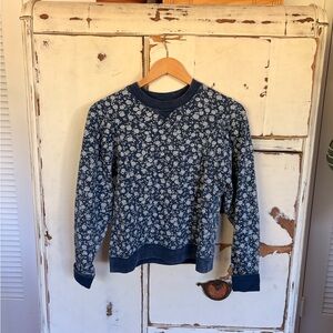 Sézane Blue Floral Sweater